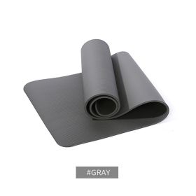 Non-slip NBR Exercise Mat For Yoga Pilates; Home Fitness Accessories - Grey