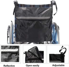 Outdoor wheelchair rear storage bag electric wheelchair motorcycle rear pannier bag accessories bag - Outdoor wheelchair rear storage bag-black