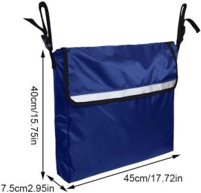 Outdoor wheelchair rear storage bag electric wheelchair motorcycle rear pannier bag accessories bag - Outdoor wheelchair rear storage bag-blue