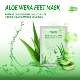 Kameel Melk Voet Masker Aloë Vera Peeling Voeten Masker Exfoliating Sok Scrub Voor Pedicure Anti Crack Verwijderen Dode Huid Voet patch Care - Green