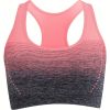 1pc/2pcs/3pcsMedium Support Two Tone Racer Back Sports Bra, Fitness Workout Running Yoga Bra - Pink - S(4)