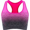 1pc/2pcs/3pcsMedium Support Two Tone Racer Back Sports Bra, Fitness Workout Running Yoga Bra - Rose Red - M(6)