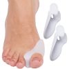 2pcs Soft Big Toe Corrector; Bunion Protector For Men And Women - White