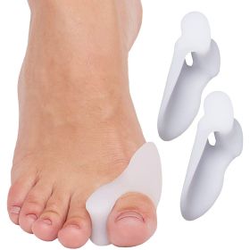 2pcs Soft Big Toe Corrector; Bunion Protector For Men And Women - White