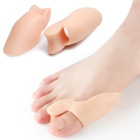 2pcs Soft Big Toe Corrector; Bunion Protector For Men And Women - Nude