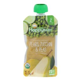 Happy Baby Happy Baby Clearly Crafted - Pears Zucchini And Peas - Case Of 16 - 4 Oz. - Default