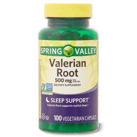 Spring Valley Valerian Root Capsules, 500 mg, 100 Count - Spring Valley