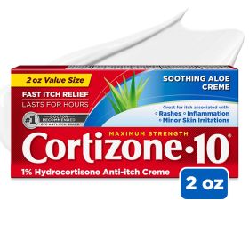 Cortizone 10 Maximum Strength Soothing Aloe Anti-Itch Cream, 2 oz - Cortizone 10