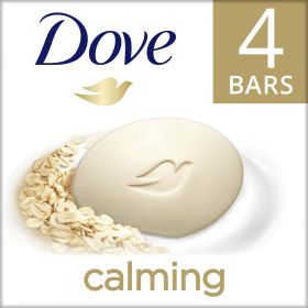 Dove Beauty Bar Calming Oatmeal and Rice Milk Scent, 3.75 oz, 4 Pack - Dove