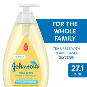 Johnson's Head-To-Toe Tear Free Baby Body Wash Soap and Shampoo, 27.1 oz - Johnson's