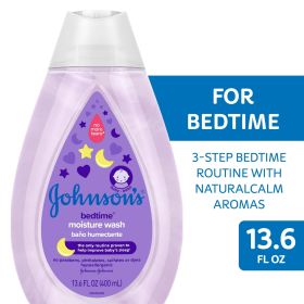 Johnson's Bedtime Tear Free Baby Moisture Body Wash and Soap with Soothing Aromas, 13.6 oz - Johnson's