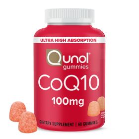 Qunol CoQ10 Gummies (60 Count) with Ultra-High Absorption, 100mg Heart Health Supplement, Vegan and Gluten Free - Qunol