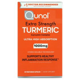 Qunol Turmeric Curcumin Capsules (60 Count) with Ultra High Absorption, 1000mg Joint Support Herbal Supplement - Qunol