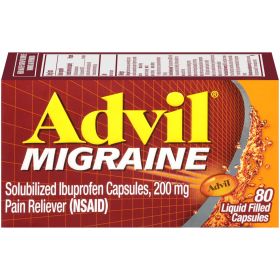 Advil Migraine Pain and Headache Reliever Ibuprofen Capsules;  200 mg;  80 Count - Advil