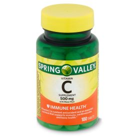 Spring Valley Vitamin C with Rose Hips Supplement;  500 mg;  100 Count - Spring Valley