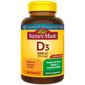 Nature Made Vitamin D3 1000 IU (25 mcg) Tablets;  350 Count - Nature Made