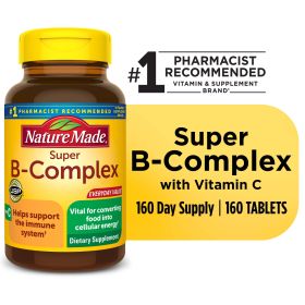 Nature Made Super B Complex with Vitamin C and Folic Acid Tablets;  160 Count - Nature Made