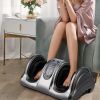 Therapeutic Shiatsu Foot Massager with High Intensity Rollers - grey