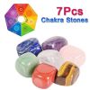 7 Pieces Natural Chakra Tumbled Stone Gemstone Rock Mineral Irregular Crystal Polish Healing Meditation for Feng Shui Decor - Default Title