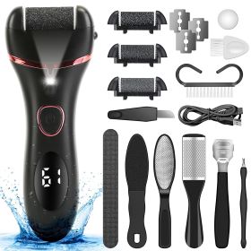 Electric Foot Callus Remover Foot Grinder Rechargeable Foot File Dead Skin Pedicure Machine  - Black