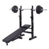 Adjustable Folding Multifunctional Workout Station Adjustable Workout Bench with Squat Rack - balck red XH - black