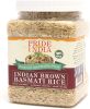 Pride Of India - Extra Long Brown Basmati Rice - Naturally Aged Healthy Grain - 1.5 LB