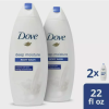 Dove Deep Moisture Skin Natural Nourishers for Instantly Soft Skin Body Wash 22 oz;  2 Count - Dove