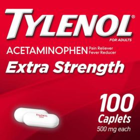 Tylenol Extra Strength Caplets with 500 mg Acetaminophen;  100 Ct - Tylenol