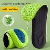 Sports Shock Absorption Insole Green PU Memory Foam Breathable Arch Support Orthopedic Shoes Pad Men Women Feet Care Shoes Pad - EU43-44(270mm)