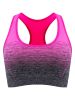 1pc/2pcs/3pcsMedium Support Two Tone Racer Back Sports Bra, Fitness Workout Running Yoga Bra - Purple - M(6)