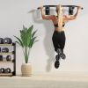 Wall Mounted Multi-Grip Pull Up Bar with Foam Handgrips - black