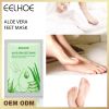 Kameel Melk Voet Masker Aloë Vera Peeling Voeten Masker Exfoliating Sok Scrub Voor Pedicure Anti Crack Verwijderen Dode Huid Voet patch Care - Green