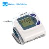 Blood Pressure Monitor Wrist Digital High Blood Pressure Cuff Heartbeat Tester with 60 Reading Memory - White