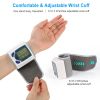 Blood Pressure Monitor Wrist Digital High Blood Pressure Cuff Heartbeat Tester with 60 Reading Memory - White