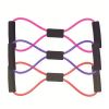 8-shaped Yoga Elastic Tension Band For Men Women Home Gym Pilates Fitness, Arm Back Shoulder Training Resistance Band, Yoga Stretch Belt - Purple