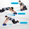 Abdominal Exercise Ab Roller Wheel Core Workout Equipment with Automatic Rebound Assistance and Resistance Springs with Ergonomic Handle  - blue