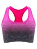 1pc/2pcs/3pcsMedium Support Two Tone Racer Back Sports Bra, Fitness Workout Running Yoga Bra - Green - M(6)