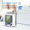 Blood Pressure Monitor Wrist Digital High Blood Pressure Cuff Heartbeat Tester with 60 Reading Memory - White