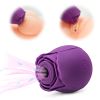 Rose sucking device;  tongue licking female masturbator;  clitoral stimulation;  rose vibrator - Purple