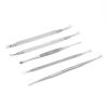 5 Pcs Blackhead Remover Kit Pimple Comedone Extractor Tool Set Stainless Steel - Black