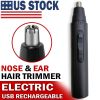 Electric Nose Ear Hair Trimmer Eyebrow Shaver Nose Hair Clipper Groomer For MEN - Black - Clipper