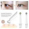 Eye Massager Facial Massager Rechargeable Skin Lifting Machine For Relax Eye Dark Circles, Eye Bags, Wrinkles, Puffiness Under Eyes, White - Gold