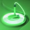 LED Glow-in-the-dark Jumping Rope; USB Chargeabe Luminous Jumping Rope For Men And Women; Home Fitness Workout Accessories - Pink