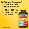 Nature Made Burp Less Ultra Omega 3 Fish Oil;  1400 mg Softgels;  100 Count - Nature Made