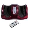 Therapeutic Shiatsu Foot Massager with High Intensity Rollers - red