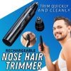 Electric Nose Ear Hair Trimmer Eyebrow Shaver Nose Hair Clipper Groomer For MEN - Black - Clipper