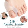 2pcs Soft Big Toe Corrector; Bunion Protector For Men And Women - White