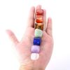 7 Pieces Natural Chakra Tumbled Stone Gemstone Rock Mineral Irregular Crystal Polish Healing Meditation for Feng Shui Decor - Default Title