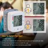 Blood Pressure Monitor Wrist Digital High Blood Pressure Cuff Heartbeat Tester - White