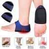 1pair Heel Brace With Hook And Loop Fastener; Breathable Heel Cushions; Heel Cups With Gel Pads For Women Men - Blue - L